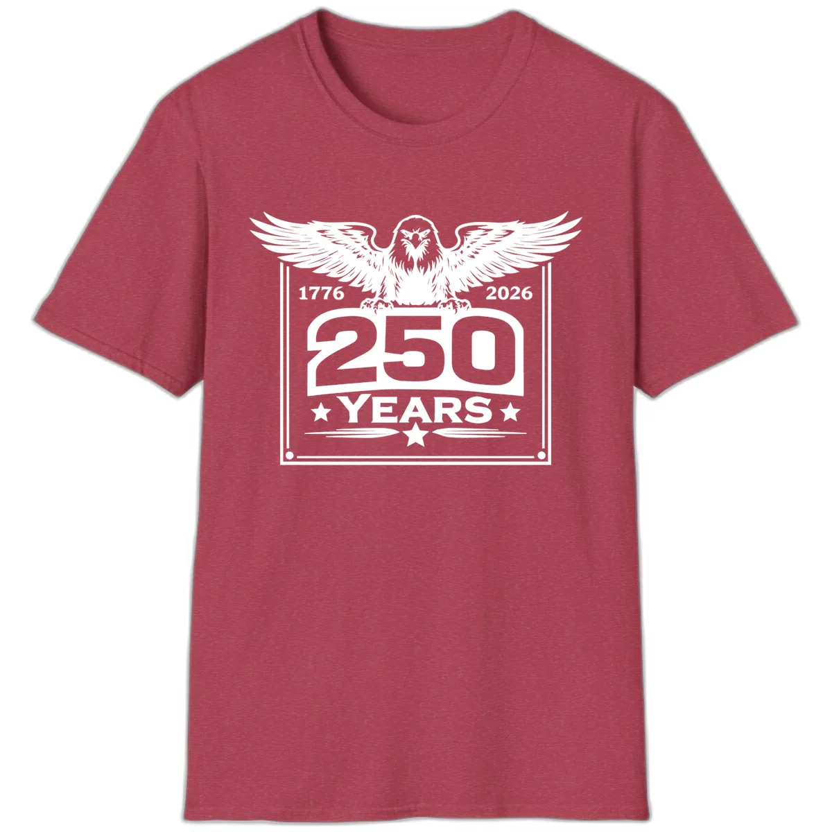 America's 250th Anniversary Celebration T-Shirt in Heather Cardinal
