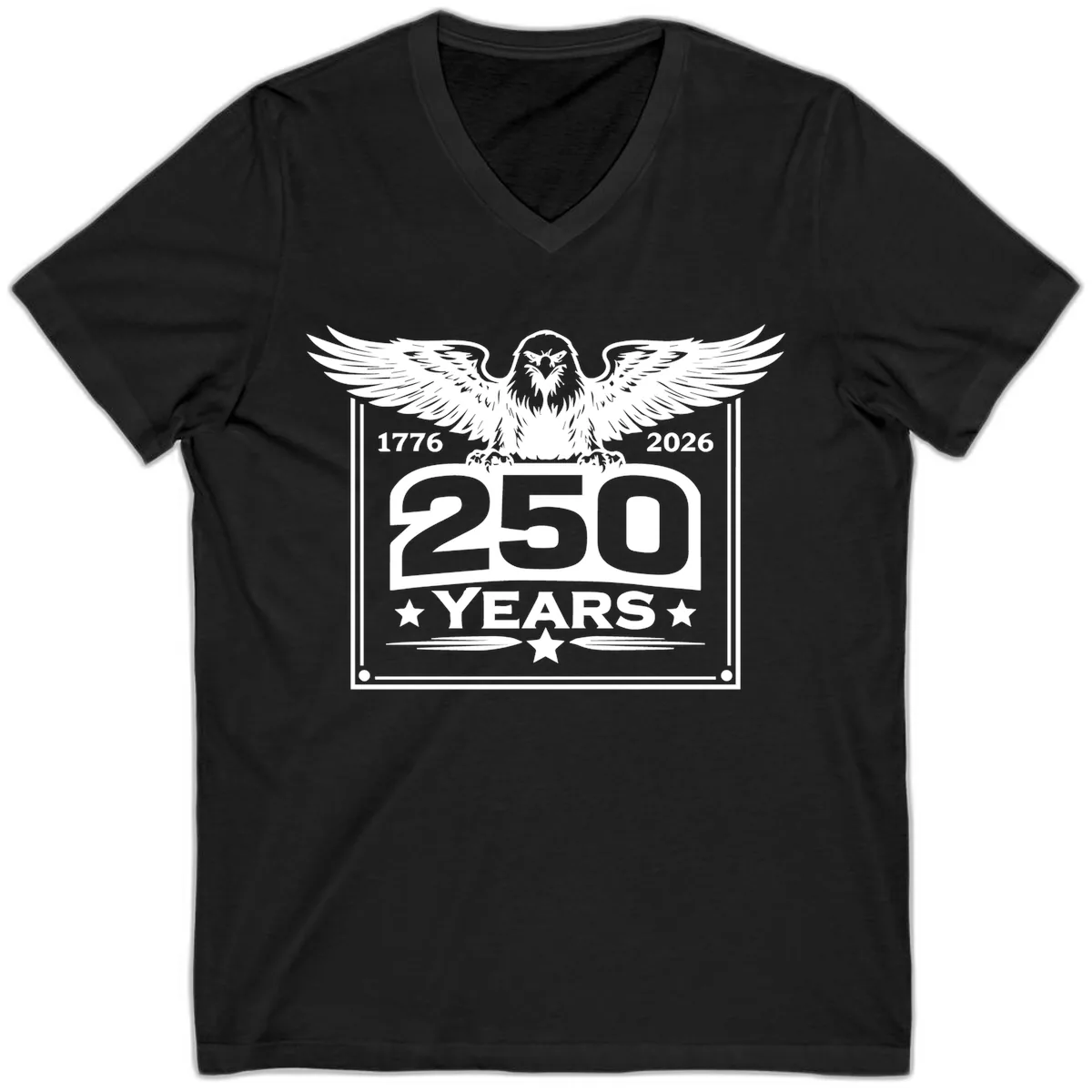 America's 250th Anniversary Celebration V-Neck in Black