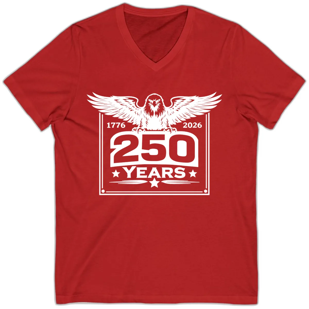 America's 250th Anniversary Celebration V-Neck in Red