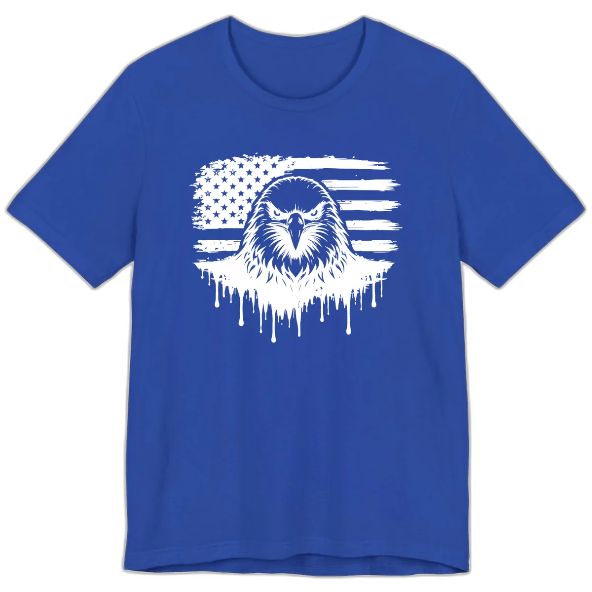 Bold Eagle Flag Celebration Premium July 4th T-Shirt in True Royal