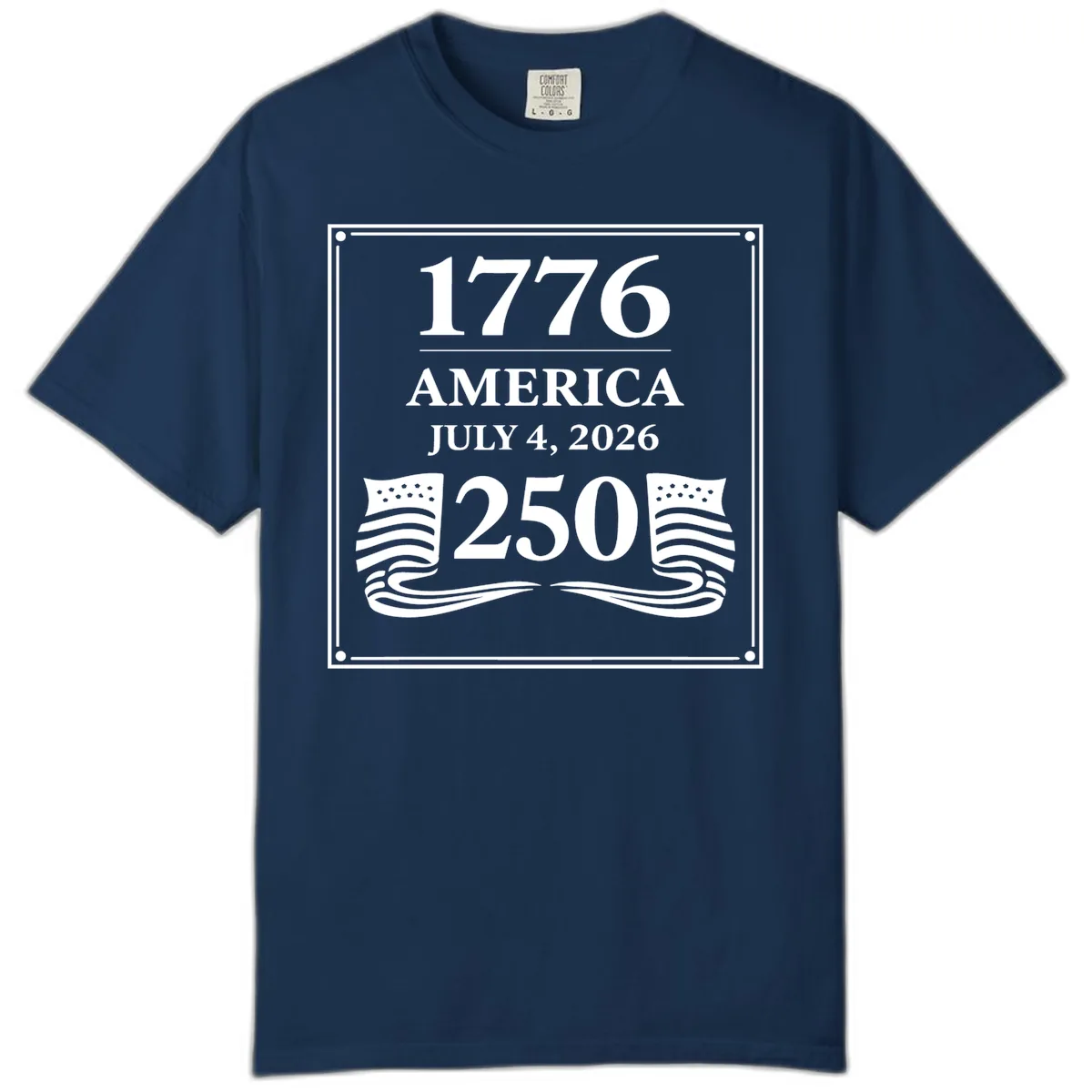 America 250th Anniversary Celebration Comfort Color in Navy