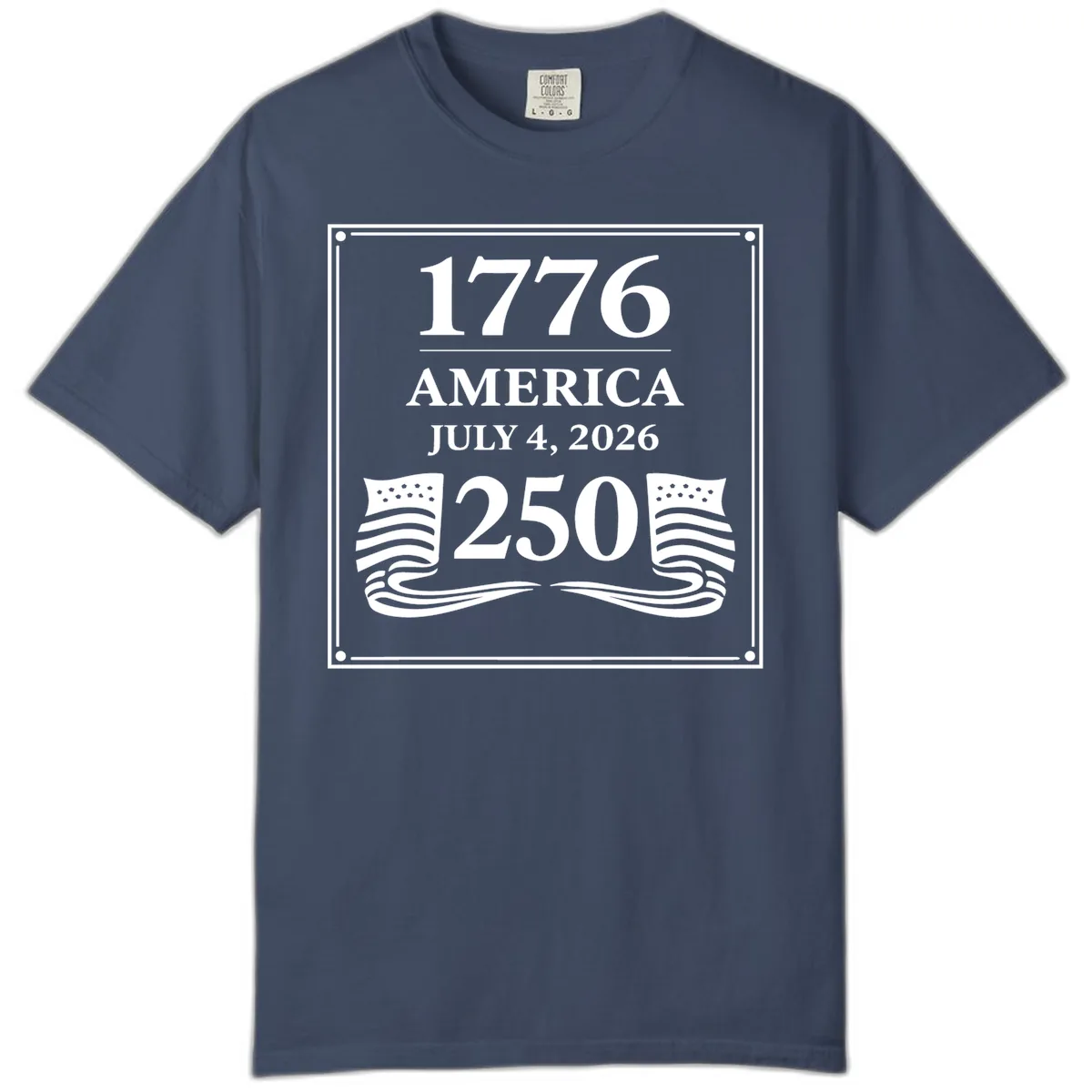 America 250th Anniversary Celebration Comfort Color in Midnight