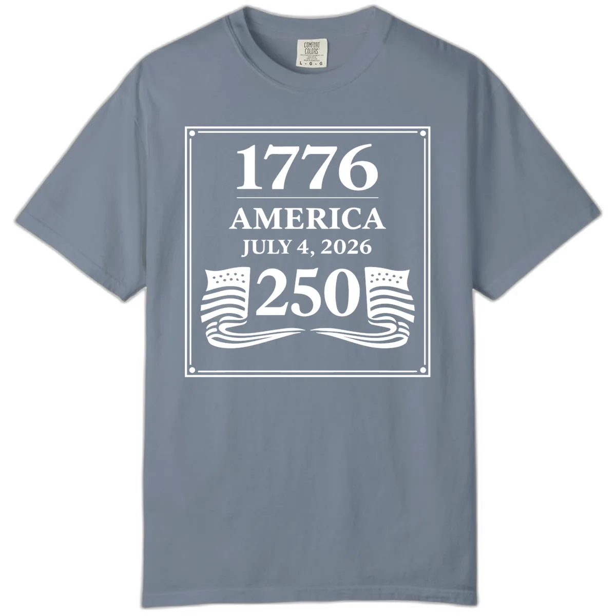 America 250th Anniversary Celebration Comfort Color in Blue Jean