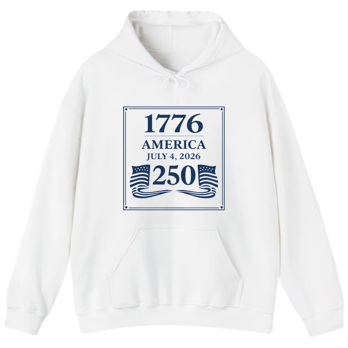 America 250th Anniversary Celebration Hoodie in White