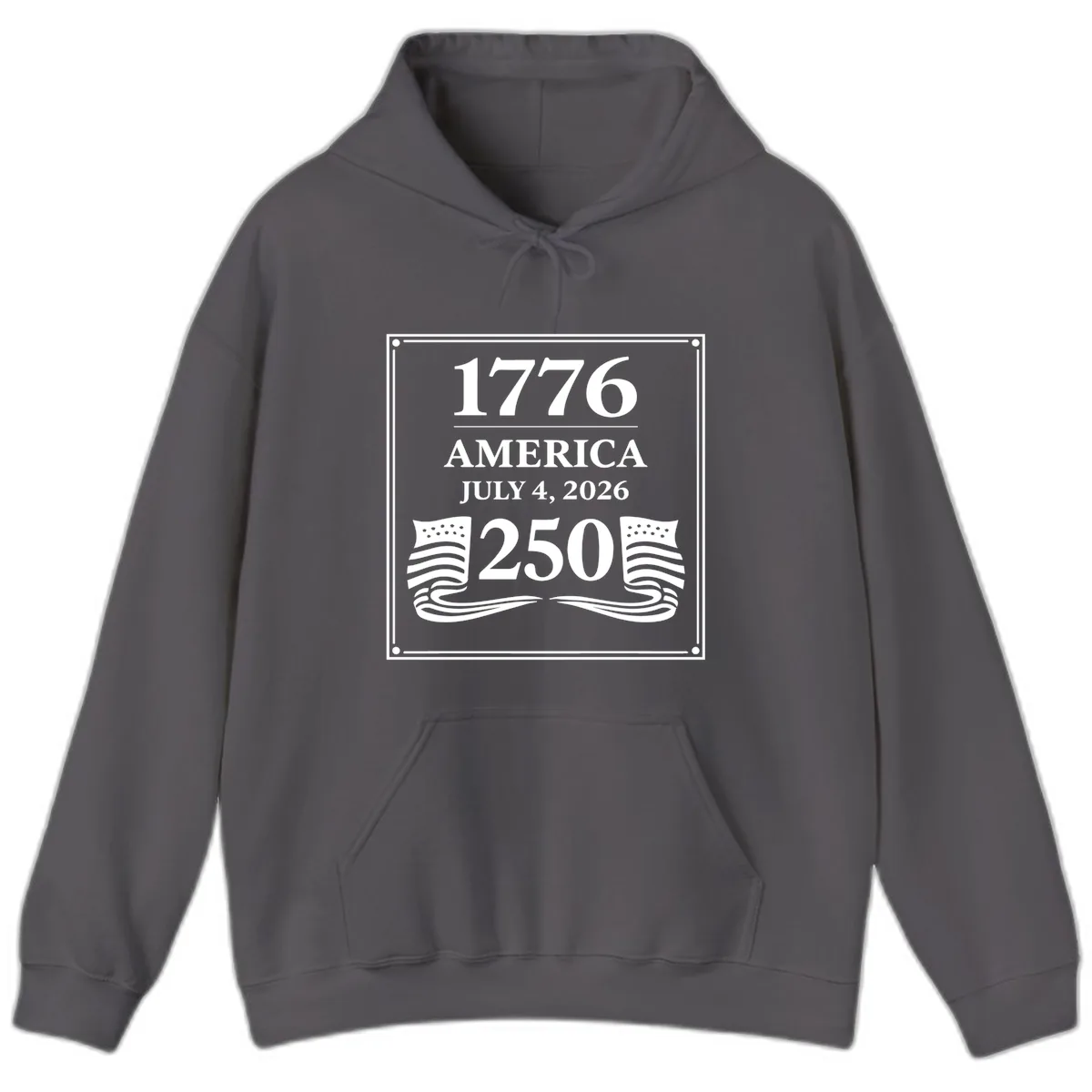 America 250th Anniversary Celebration Hoodie in Charcoal