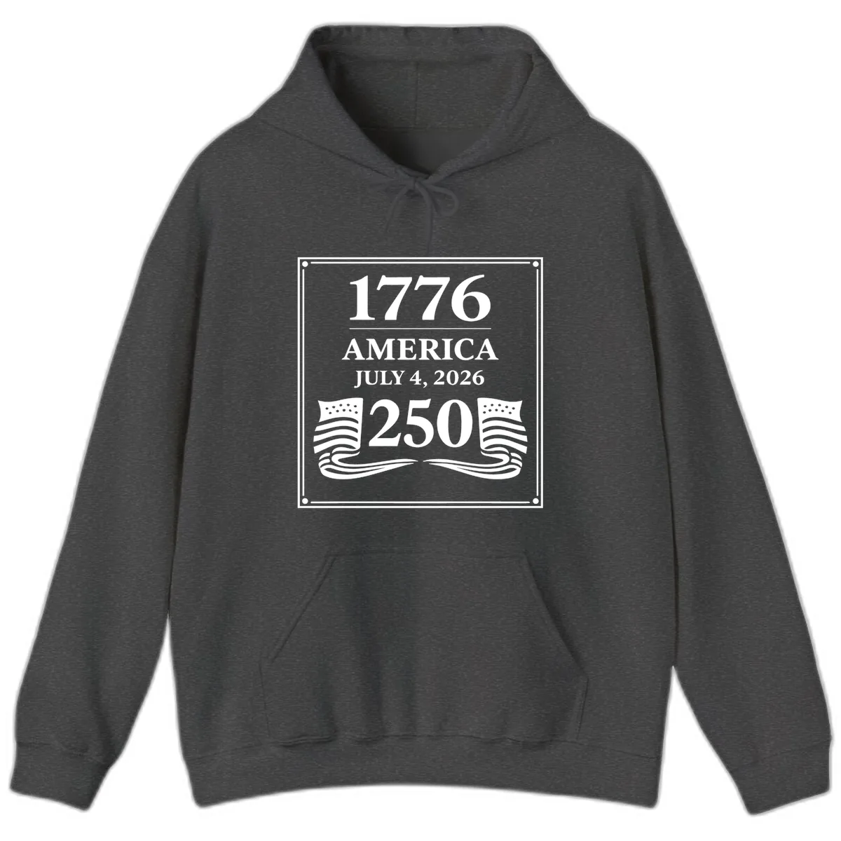 America 250th Anniversary Celebration Hoodie in Dark Heather