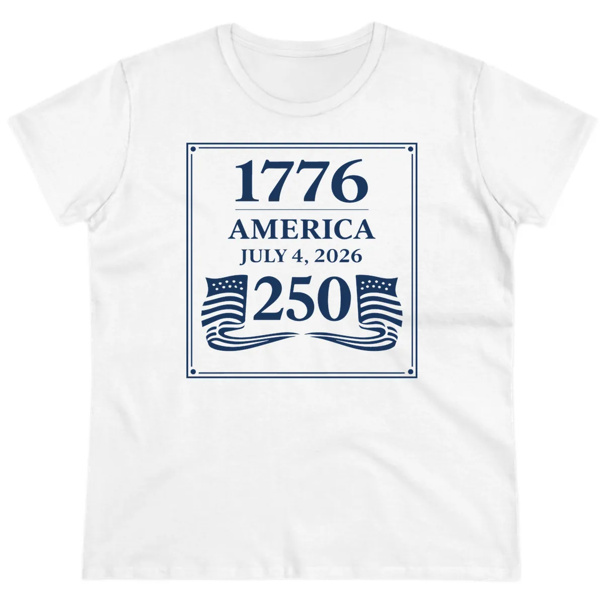America 250th Anniversary Celebration Ladies Tee in White