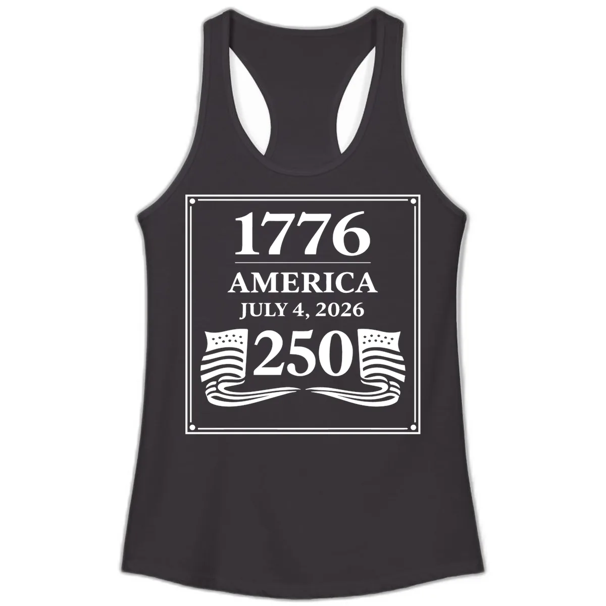 America 250th Anniversary Celebration Ladies Tank in Black