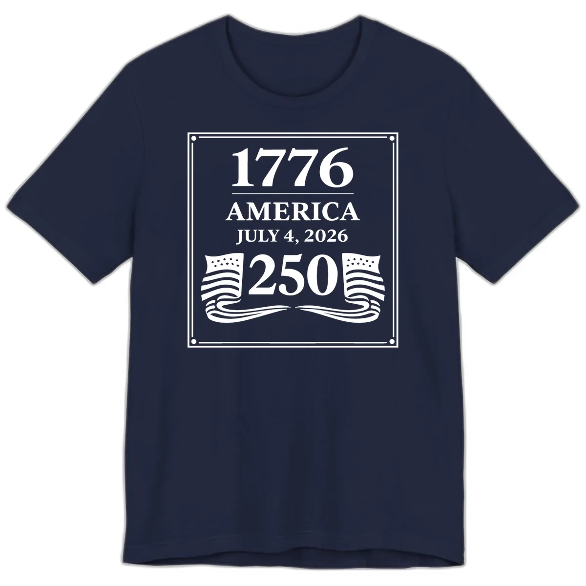 America 250th Anniversary Celebration Premium T-Shirt in Navy