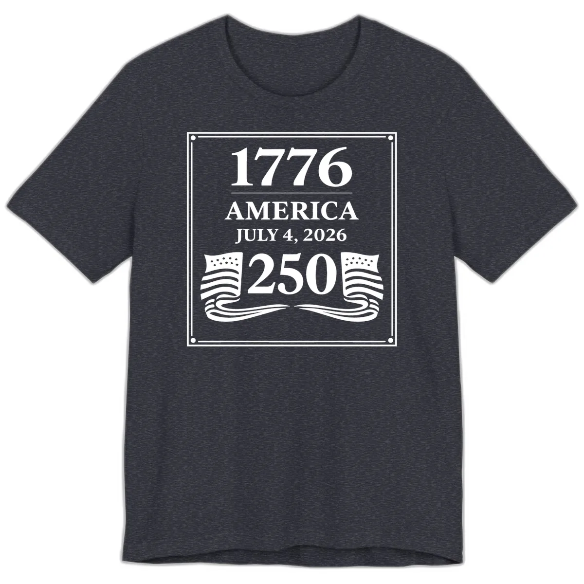 America 250th Anniversary Celebration Premium T-Shirt in Heather Navy
