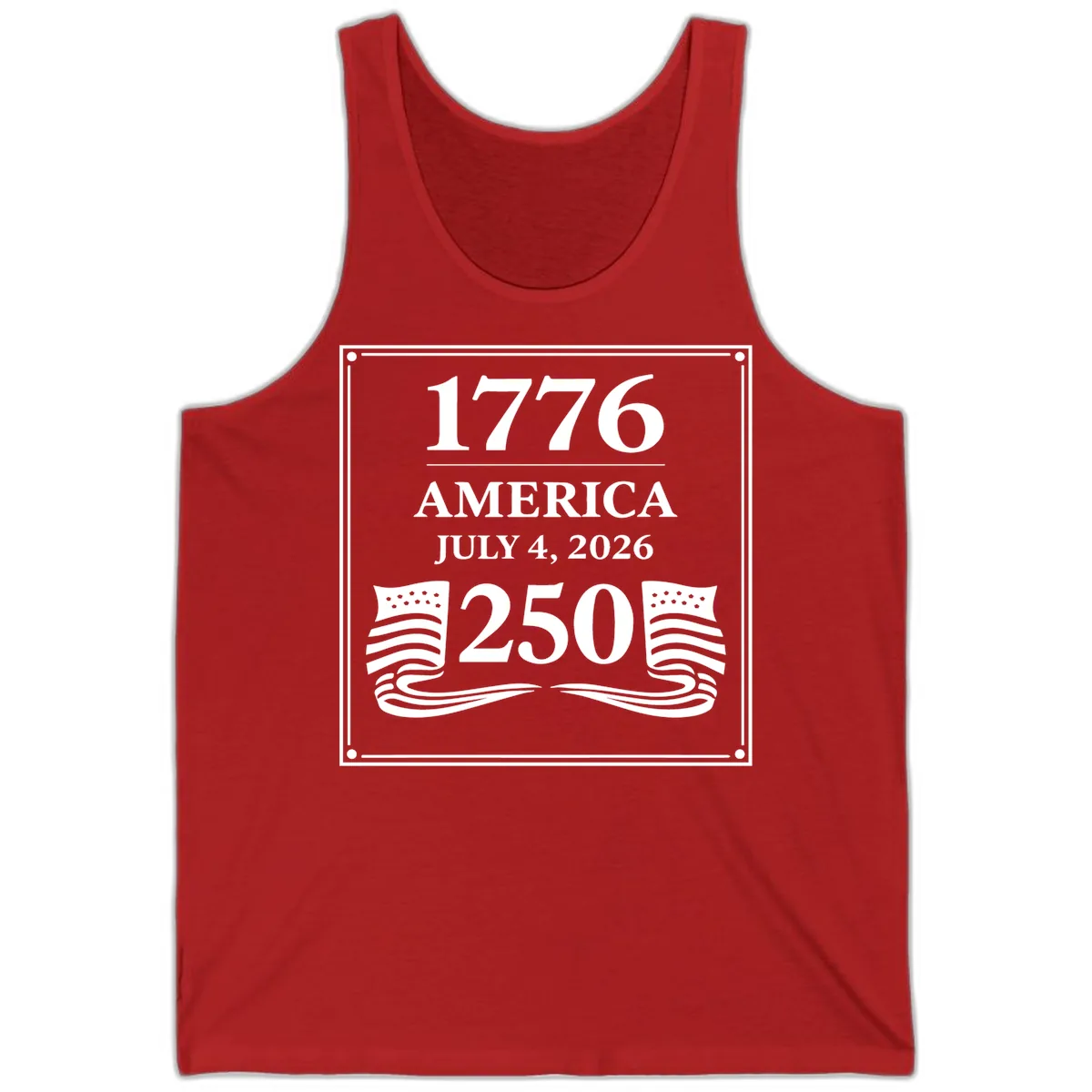 America 250th Anniversary Celebration Tank in Red