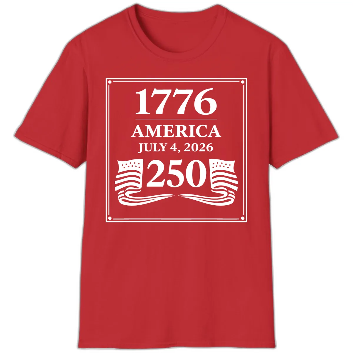 America 250th Anniversary Celebration T-Shirt in Red