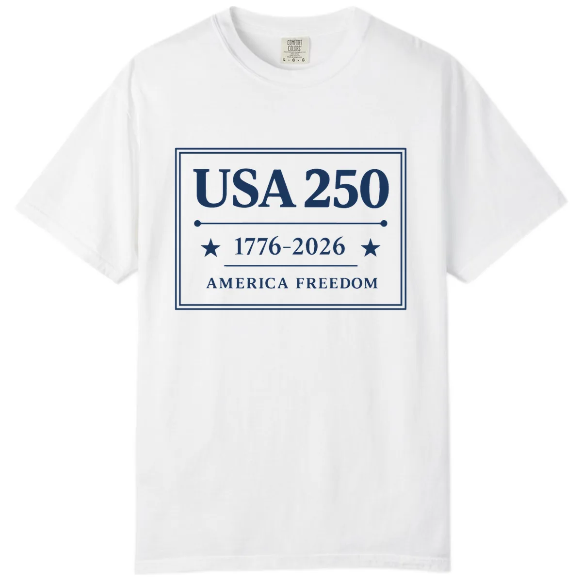 USA 250 America Freedom Celebration Comfort Color in White