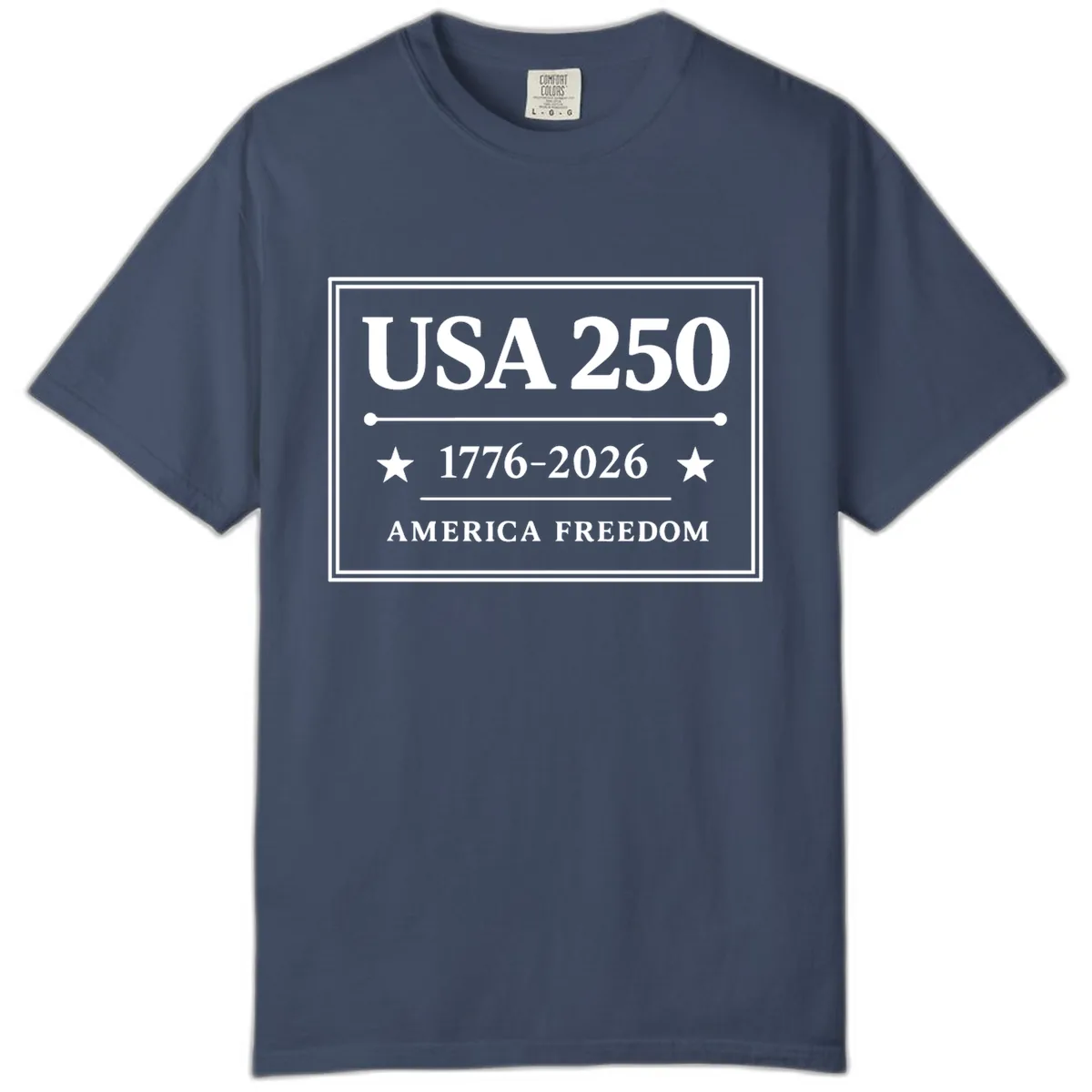 USA 250 America Freedom Celebration Comfort Color in Midnight