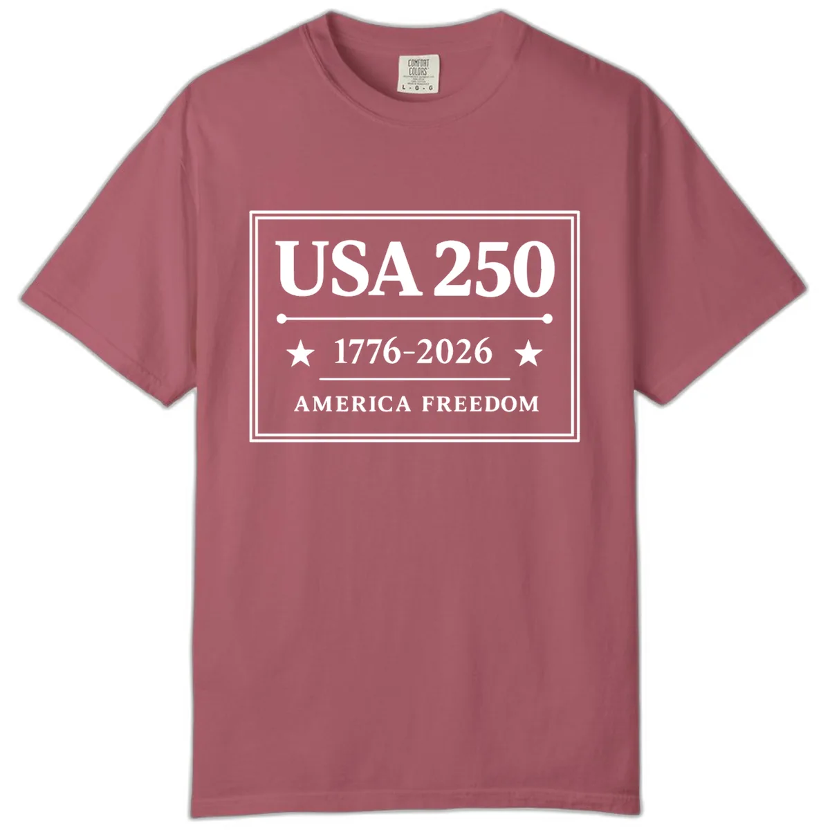 USA 250 America Freedom Celebration Comfort Color in Crimson