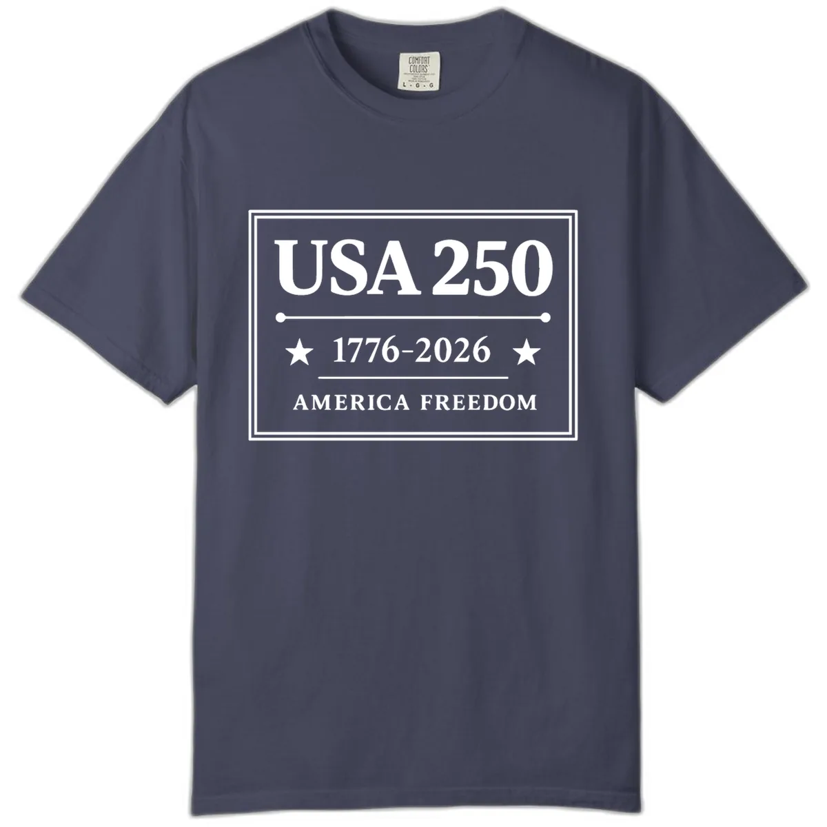 USA 250 America Freedom Celebration Comfort Color in Denim