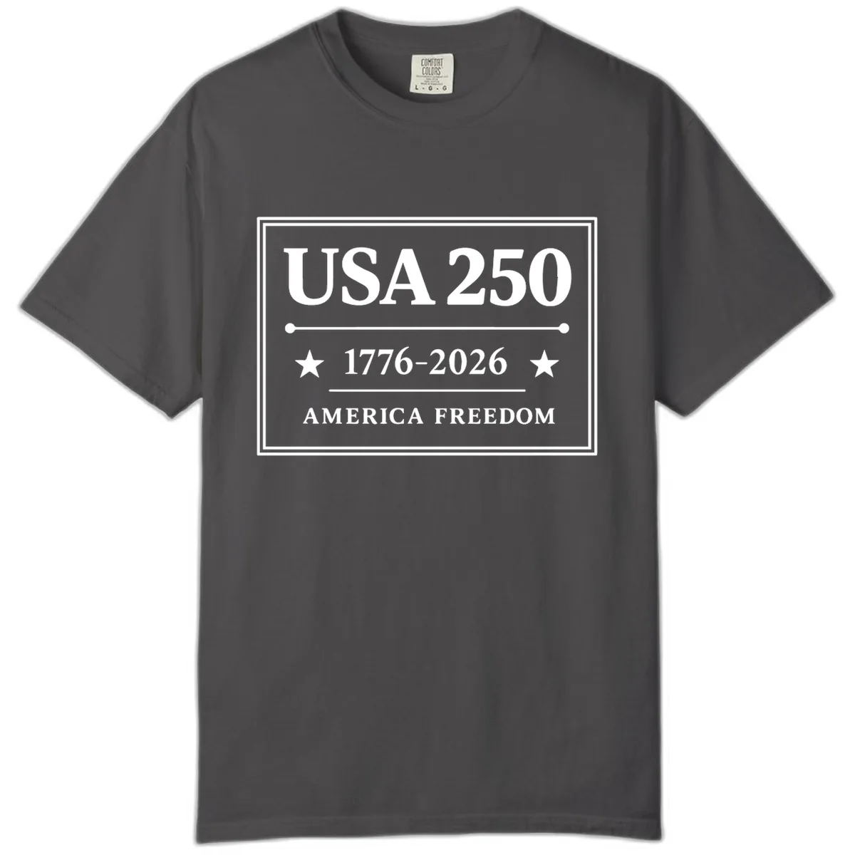 USA 250 America Freedom Celebration Comfort Color in Graphite