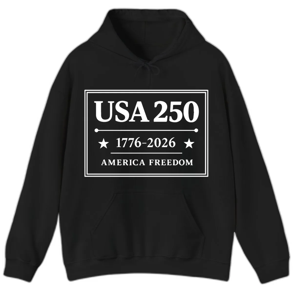 USA 250 America Freedom Celebration Hoodie in Black