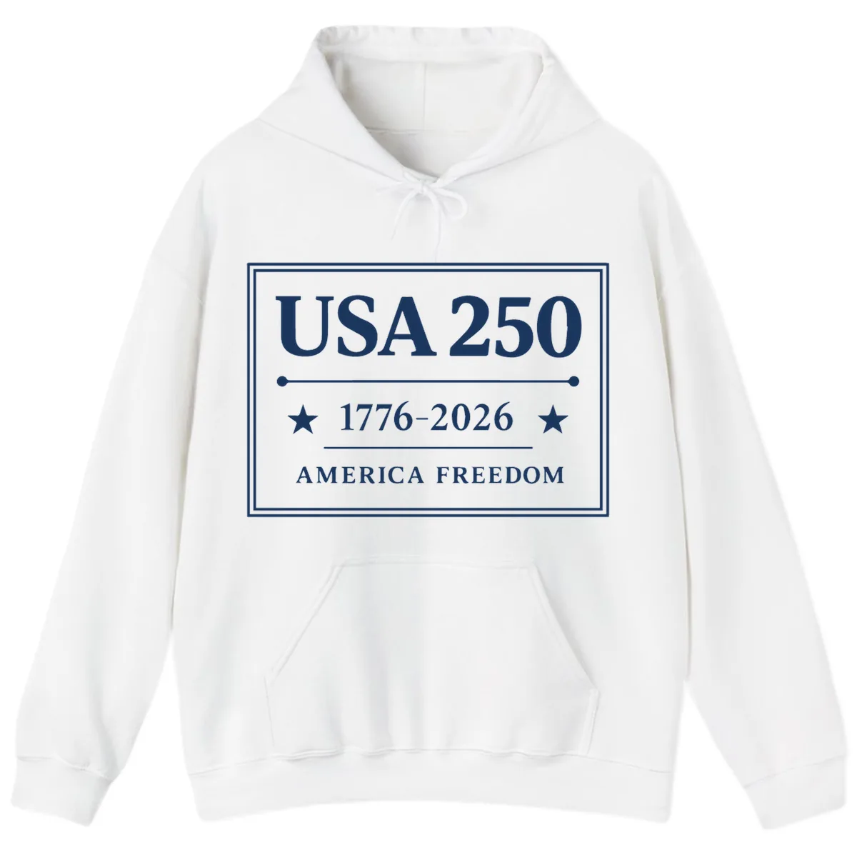 USA 250 America Freedom Celebration Hoodie in White