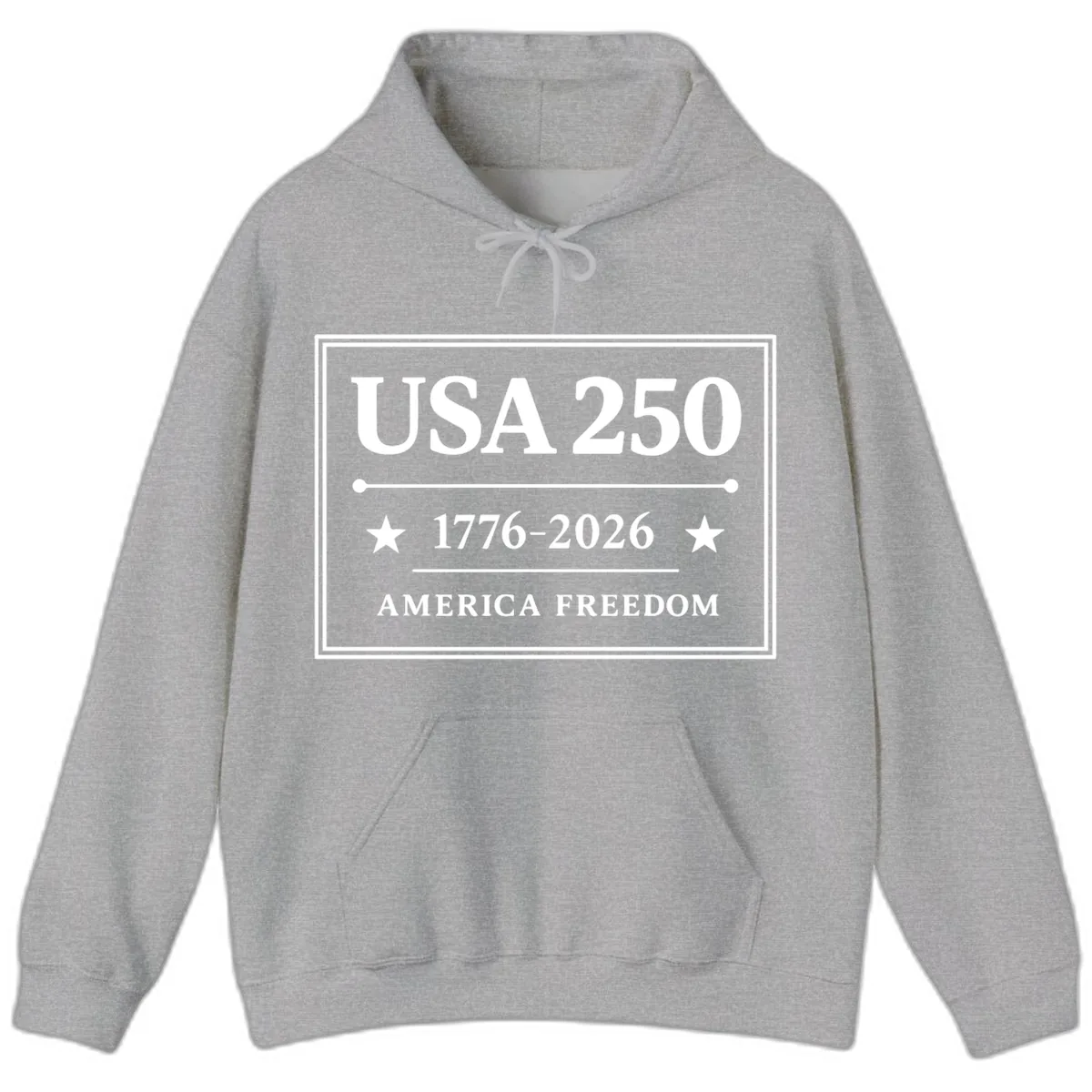 USA 250 America Freedom Celebration Hoodie in Sport Grey
