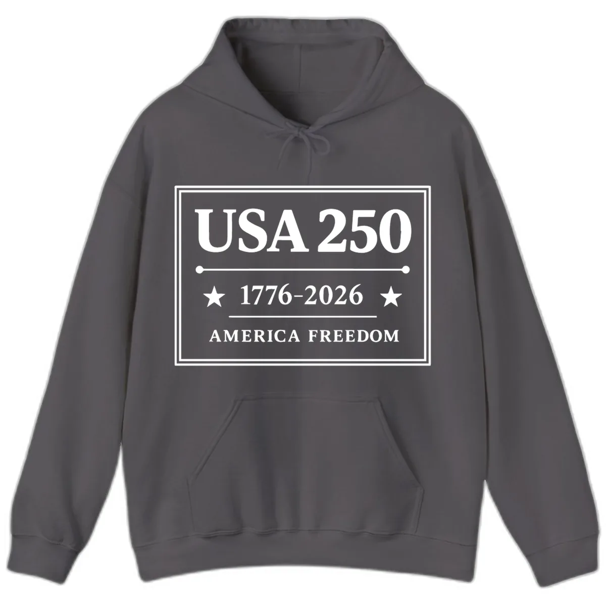 USA 250 America Freedom Celebration Hoodie in Charcoal