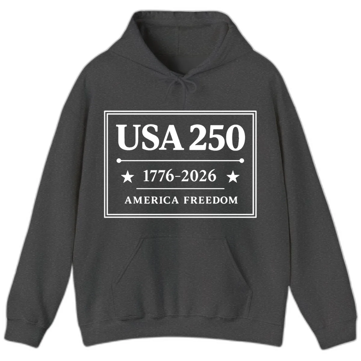USA 250 America Freedom Celebration Hoodie in Dark Heather