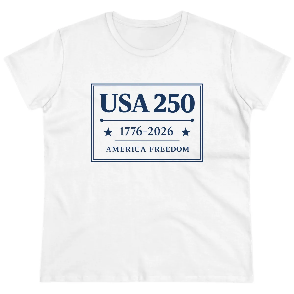 USA 250 America Freedom Celebration Ladies Tee in White