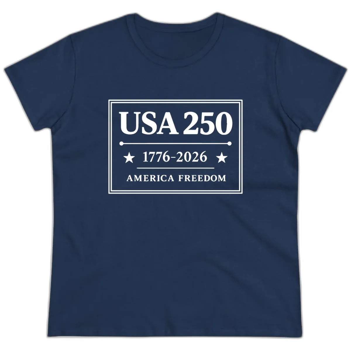 USA 250 America Freedom Celebration Ladies Tee in Navy