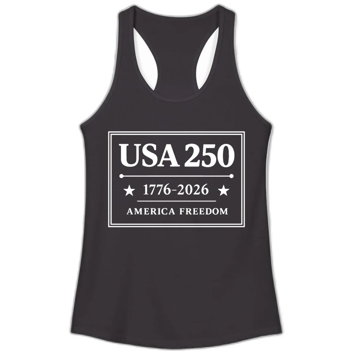 USA 250 America Freedom Celebration Ladies Tank in Black