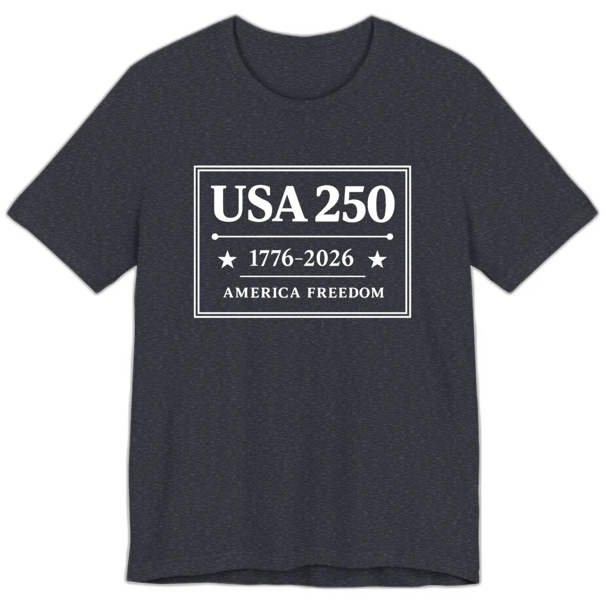 USA 250 America Freedom Celebration Premium T-Shirt in Heather Navy