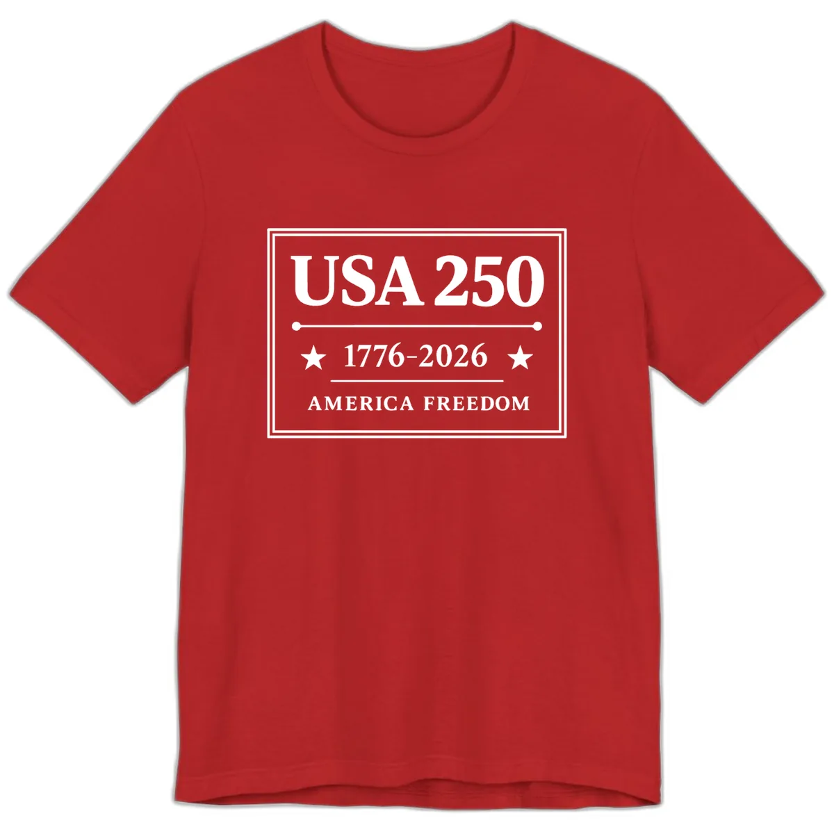 USA 250 America Freedom Celebration Premium T-Shirt in Red