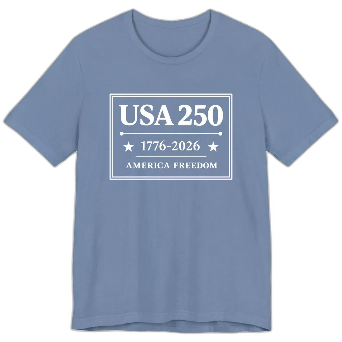 USA 250 America Freedom Celebration Premium T-Shirt in Steel Blue