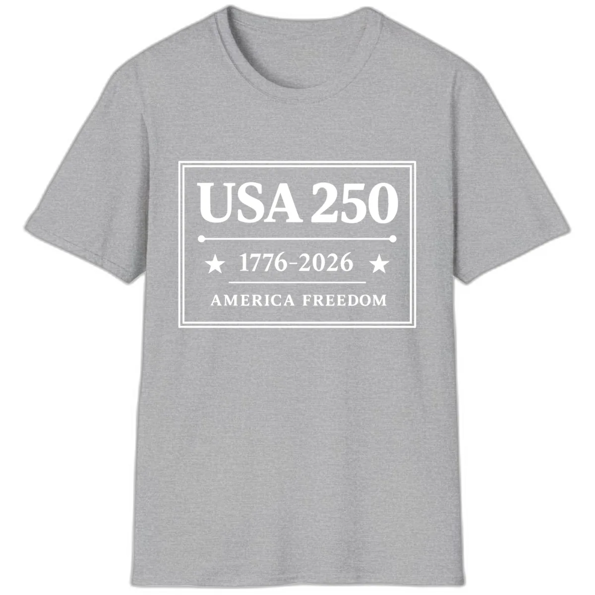 USA 250 America Freedom Celebration T-Shirt in Sport Grey