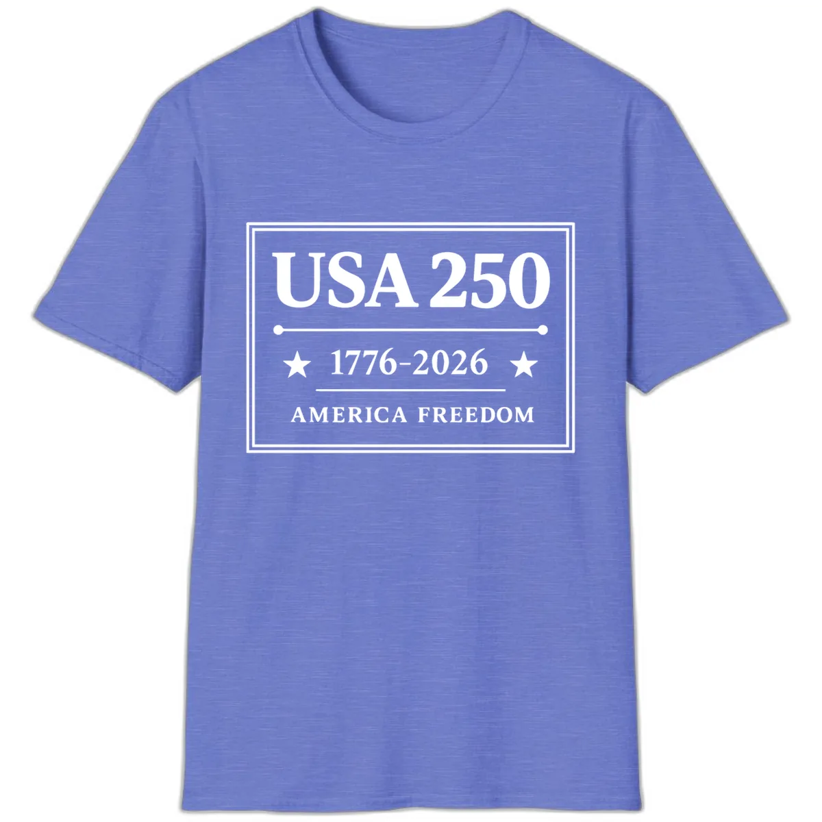 USA 250 America Freedom Celebration T-Shirt in Heather Royal