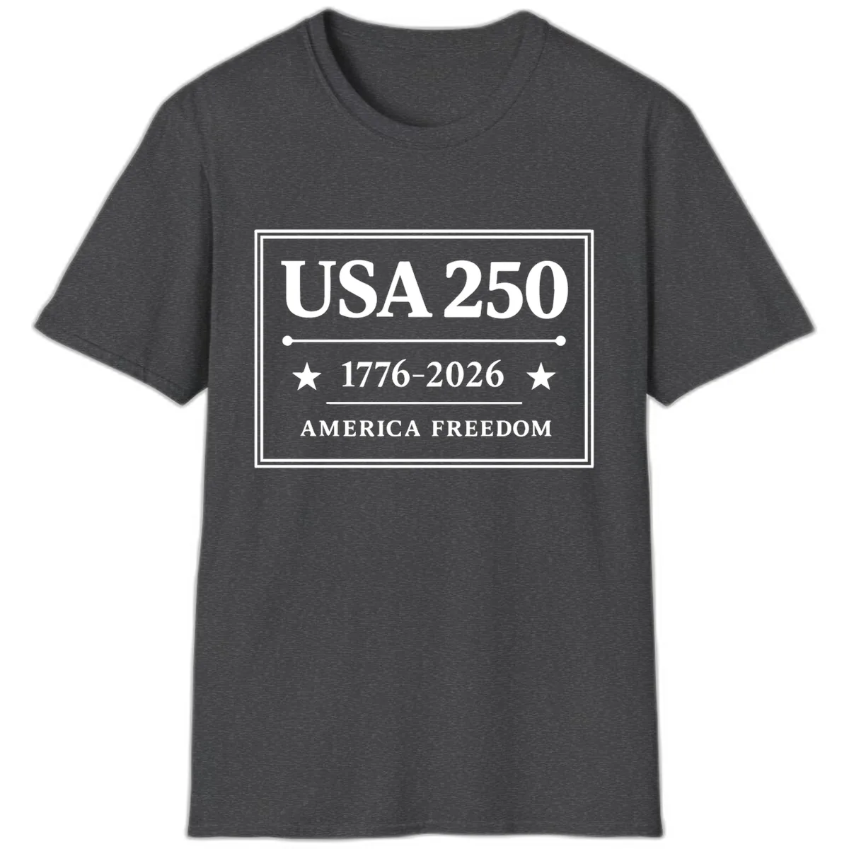 USA 250 America Freedom Celebration T-Shirt in Dark Heather