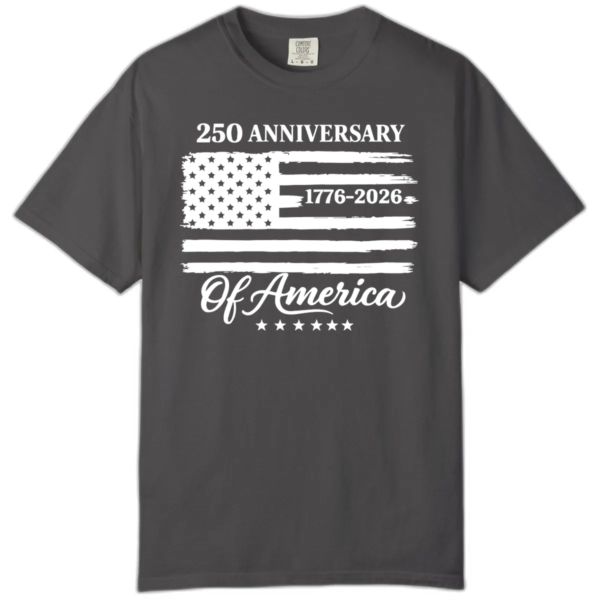 America 250th Anniversary Celebration Comfort Color in Graphite
