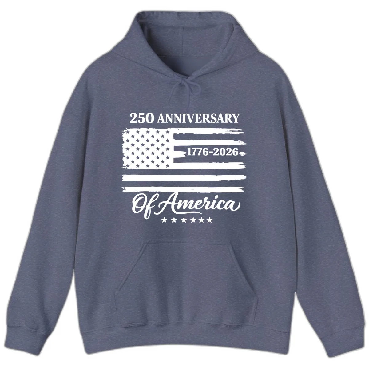 America 250th Anniversary Celebration Hoodie in Heather Navy