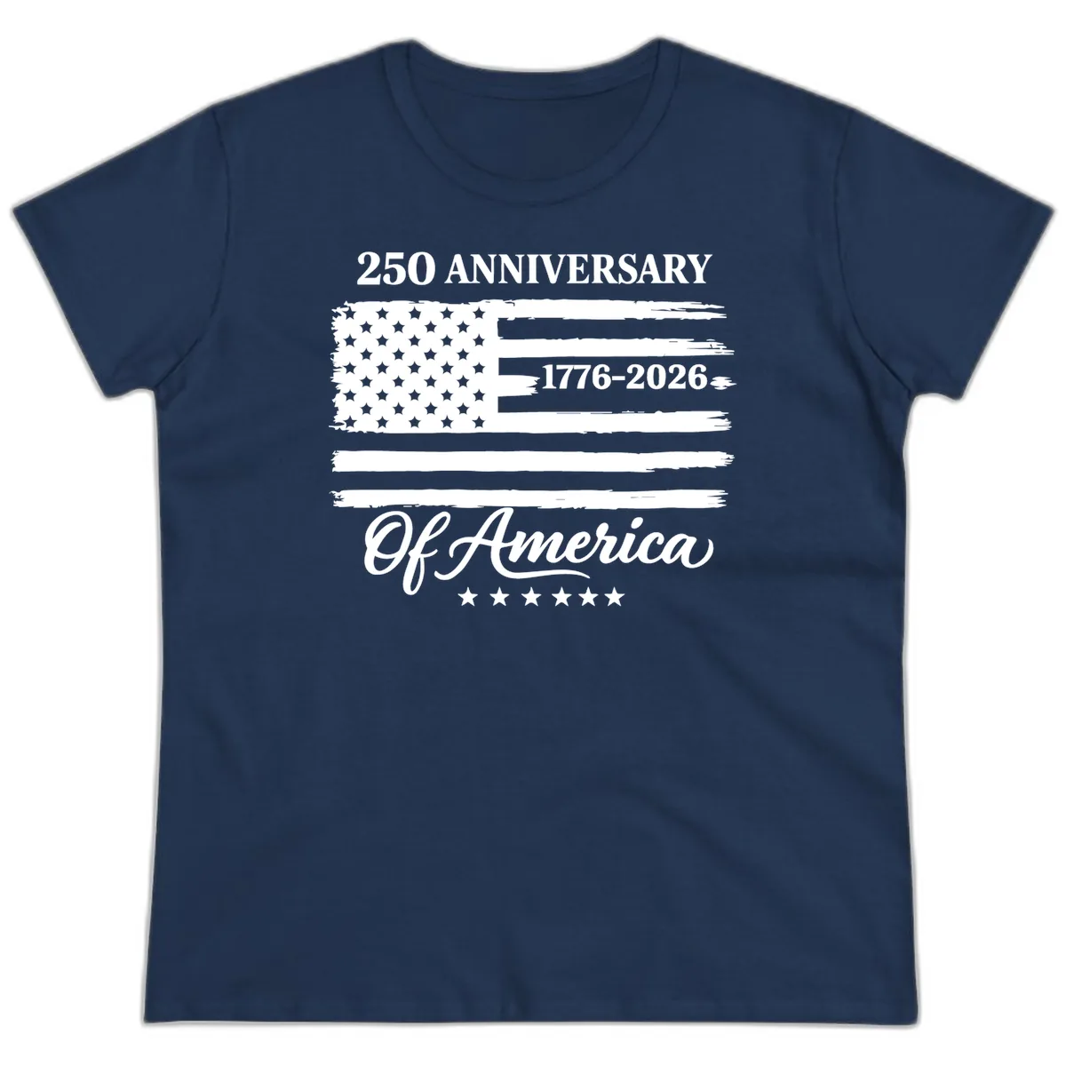 America 250th Anniversary Celebration Ladies Tee in Navy