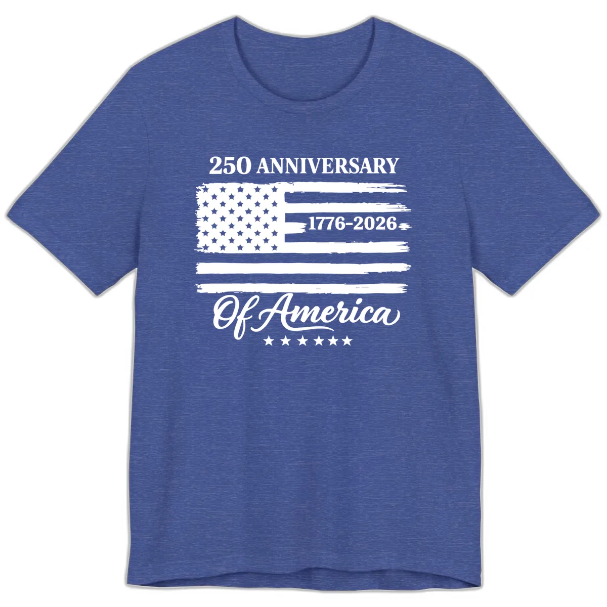 America 250th Anniversary Celebration Premium T-Shirt in Heather True Royal