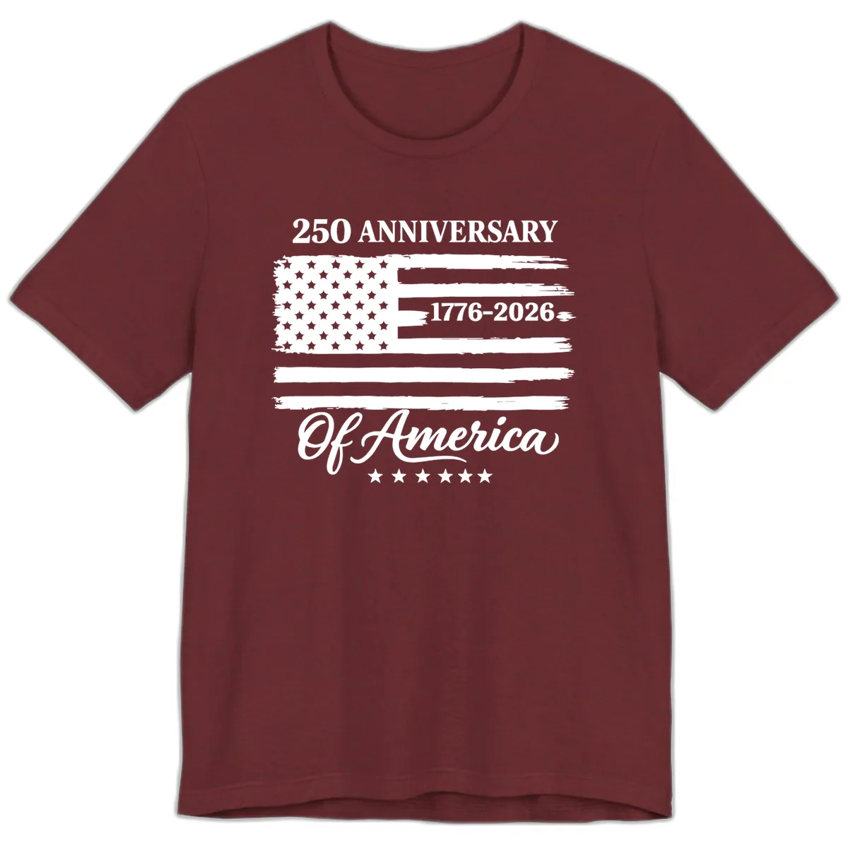 America 250th Anniversary Celebration Premium T-Shirt in Heather Cardinal