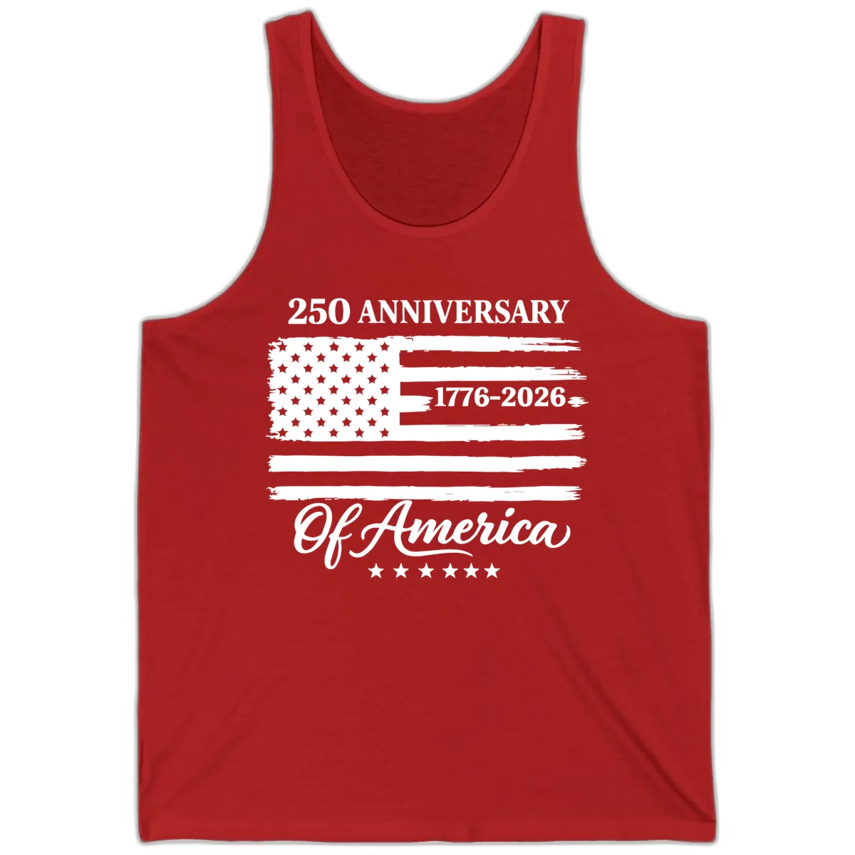America 250th Anniversary Celebration Tank in Red