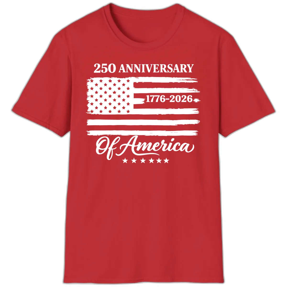 America 250th Anniversary Celebration T-Shirt in Red