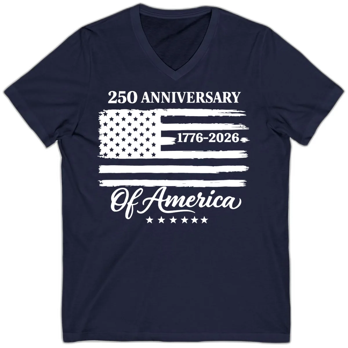 America 250th Anniversary Celebration V-Neck in Navy