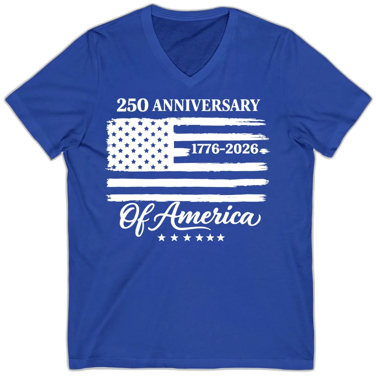 America 250th Anniversary Celebration V-Neck in True Royal