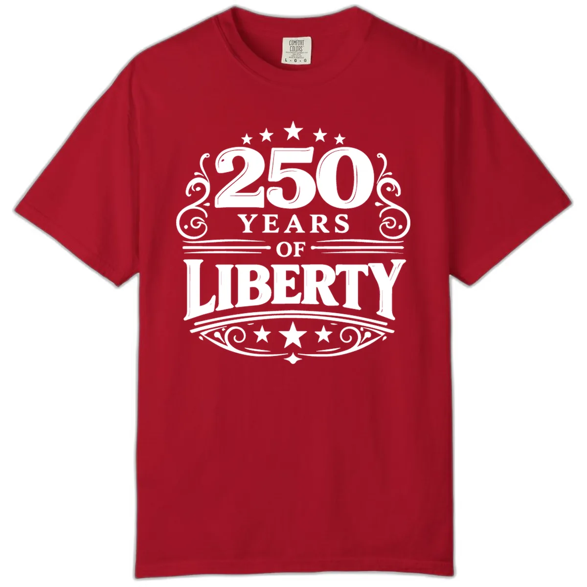 250 Years Of Liberty Celebration Comfort Color in Red