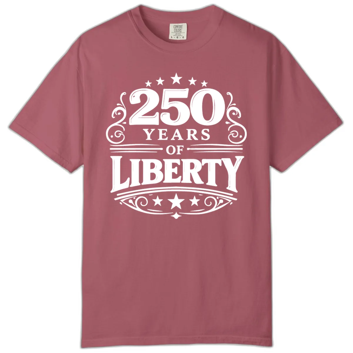 250 Years Of Liberty Celebration Comfort Color in Crimson