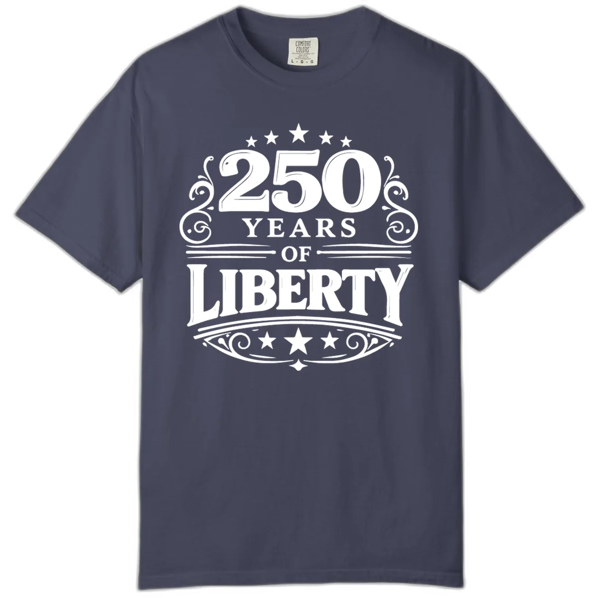 250 Years Of Liberty Celebration Comfort Color in Denim
