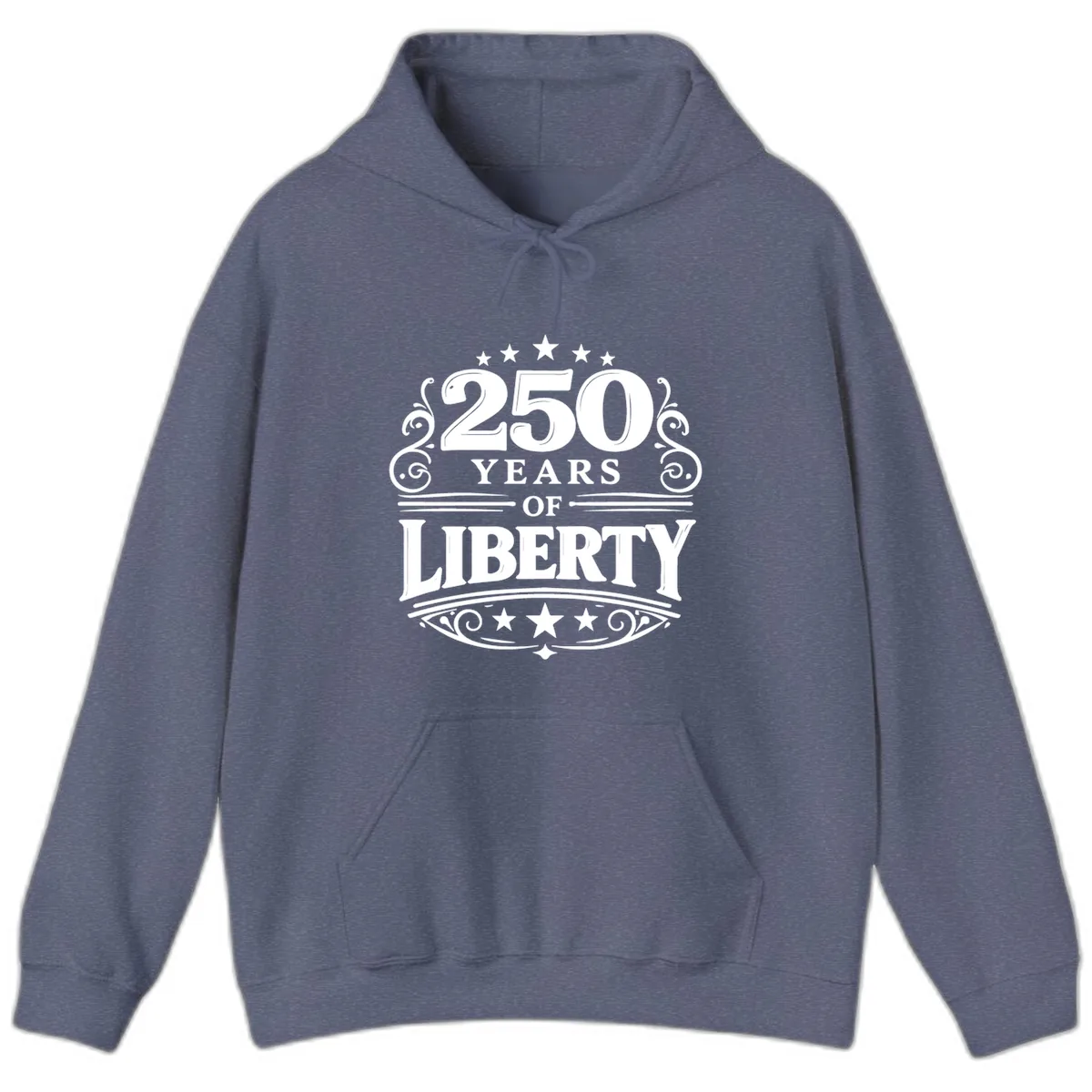 250 Years Of Liberty Celebration Hoodie in Heather Navy