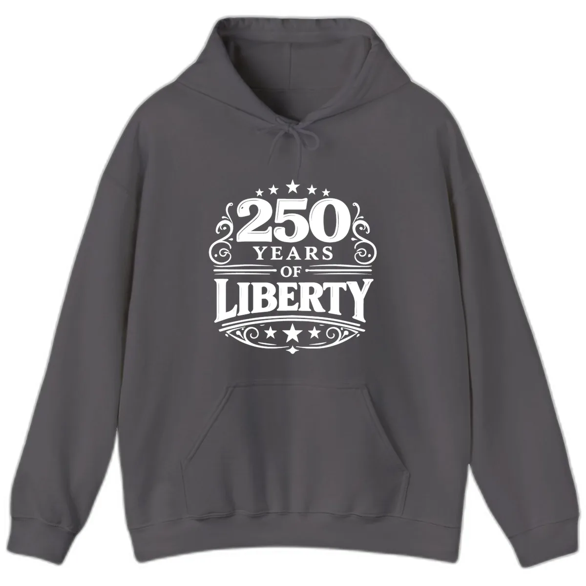 250 Years Of Liberty Celebration Hoodie in Charcoal