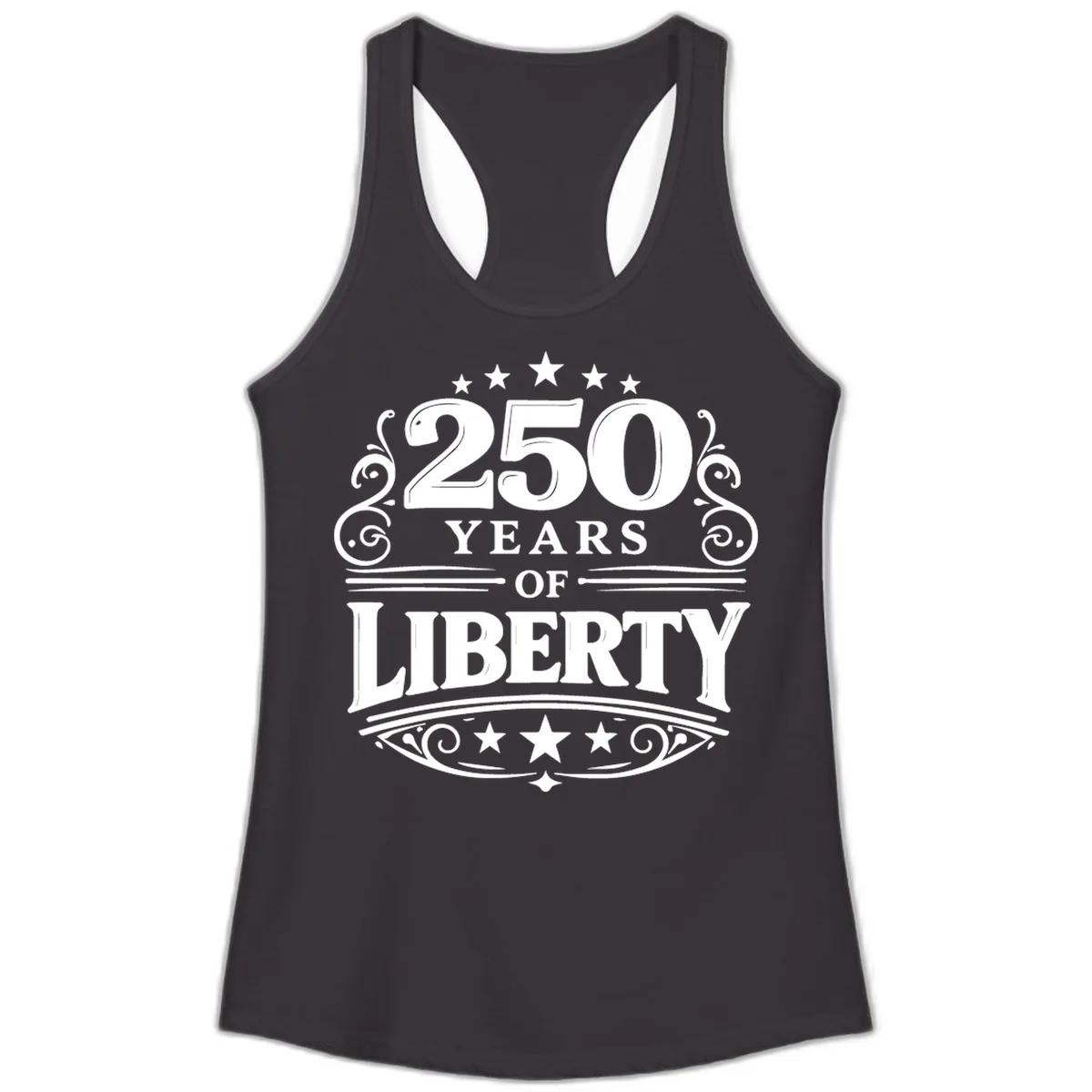 250 Years Of Liberty Celebration Ladies Tank in Black
